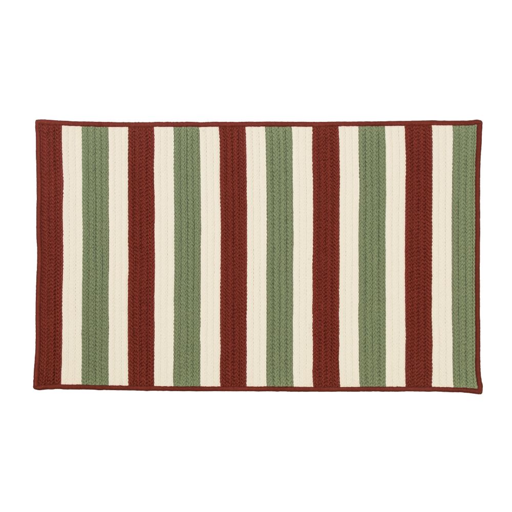Colonial Mills RF44 Rudolf Reversible Holiday Rug - Red/Green/White 22" x 34"